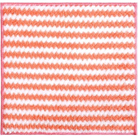 Microfiber Wavy Dishcloth Kitchen Absorbent Dishcloth Cleaning Cloth Thickened Dishcloth Scouring Cloth (Blue)