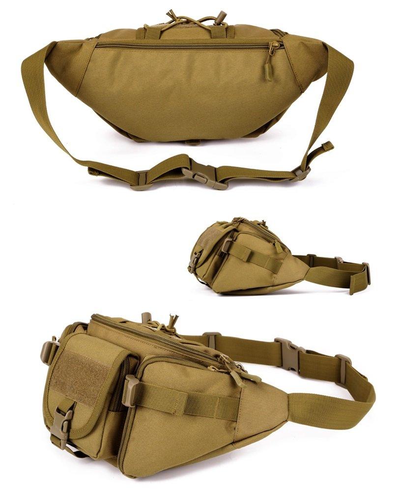 PHOENIX IKKI Large Ample Fits iPad Perfect for Mountain Multifunctional Waist Exercise Military Black Capacity, Pockets, Mini, Camouflage, Waterproof,