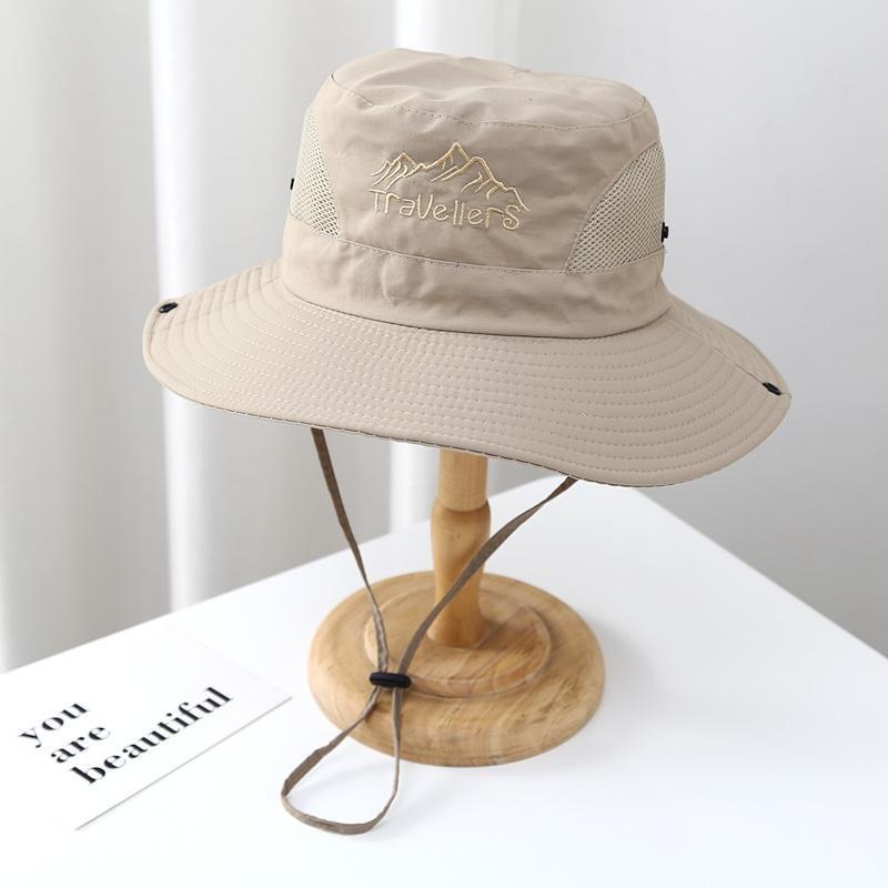 Breathable Wide Brim Fisherman Hat Outdoor Net Hats Travel Mountaineering Gift