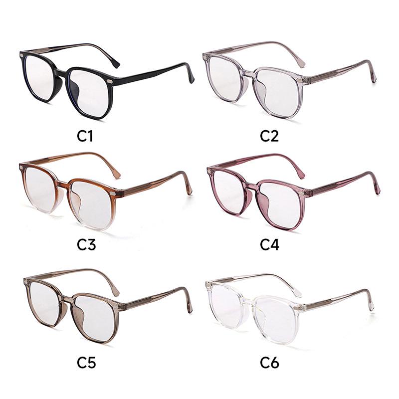 Trendy Unisex TR Large Frame Glasses with Anti-Blue Light Lenses - Personalized Japanese & Korean Style, Insertable Rod Design, Model 3003