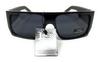 LOCS Hardcore Shades LOCS 91010 Black Sunglasses Gangster Square Flat Top Cholo OG Lowrider Shades for 2XL Adults, Black,