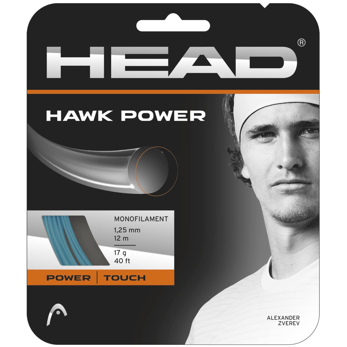 

HEAD Hawk Power Tennis Single 125 281022 String, String, PT,