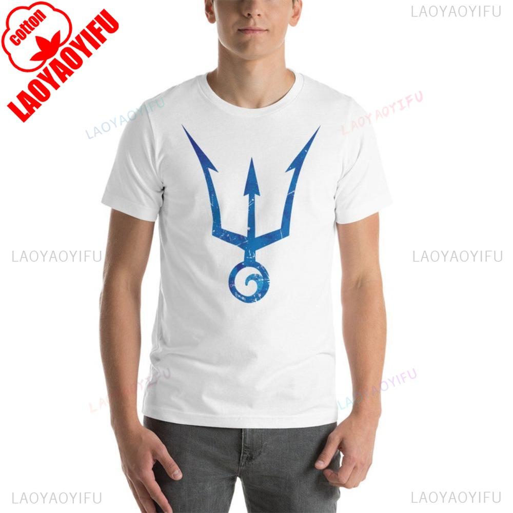 Poseidon Trident Tshirt Greek God Mythology Shirt Classics Trishula Graphic Printed Tshirt Simple Casual Men Daily Life Cool T