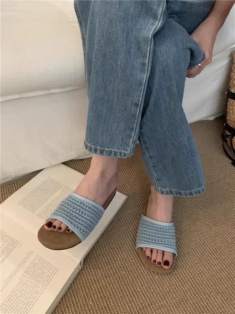 Hausschuhe Damen 2025 neu Sommer Super Feuer schön mit Rock böhmisch Strand Plattformsandalen