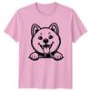 Happy Dog Face Shiba Inu Dogs Animals Unisexs TShirt Unisexs Tee Graphic Unisex Top
