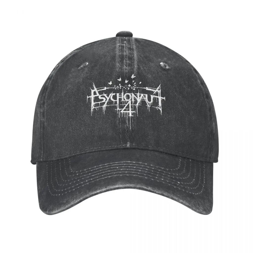 Psychonaut 4 Logo Baseball Cap Retro Distressed Washed Rock Death Metal Snapback Hat Running Golf Caps Hat