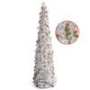 Easy Christmas Tree 5Ft Retractable Holiday Home Decor Silver Festive Tree Christmas Decorations For Indoor Outdoor Living Room
