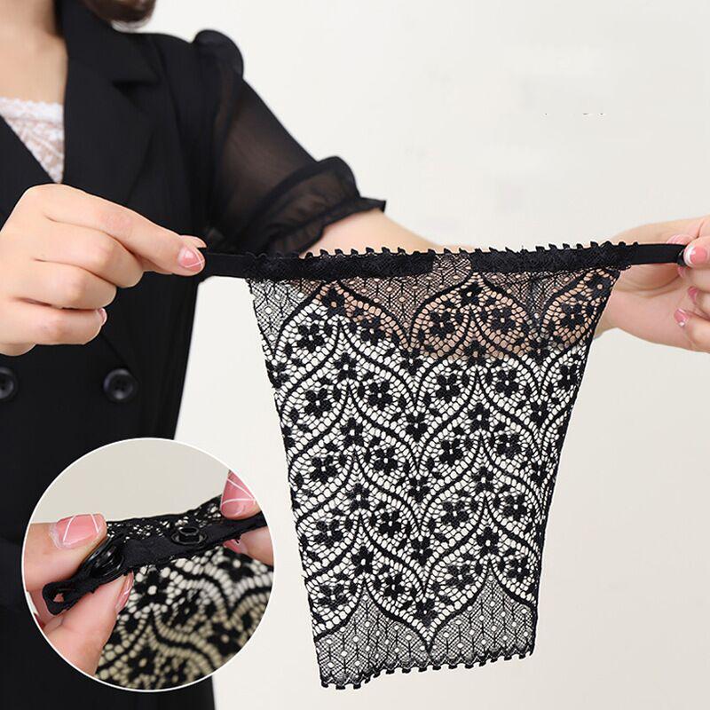 Lace Invisible Wrapped Chest Overlay Bra Insert Easy Clip-on Woman Fake Collar Fixed Cloth Covering The Chest Size Adjustable