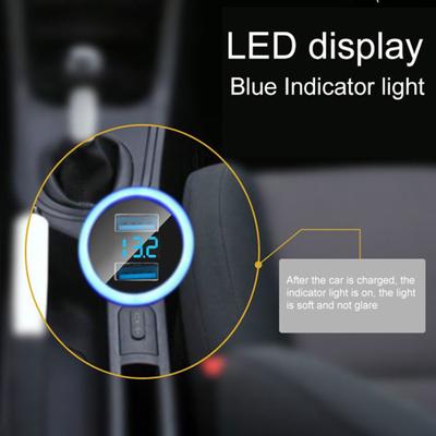 Universal LED Volume Display Dual USB Port 3.1A Fast Charging Car Charger Socket