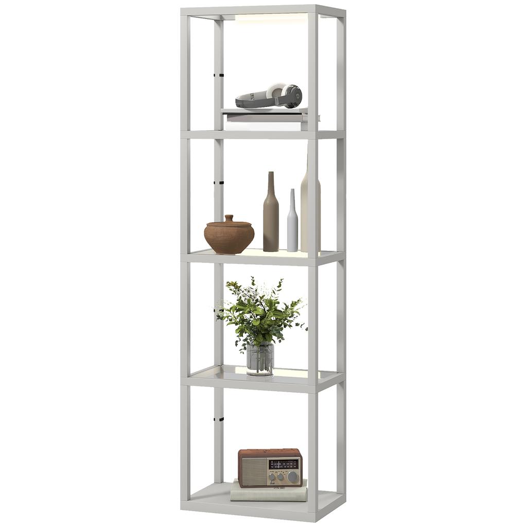 Four-Shelf Floor Lamp - Grey