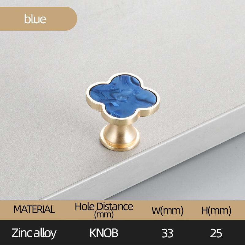 Oukali Four Leaf Zinc Alloy Furniture Mix Color Cabinet Handles Knobs