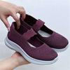 Old North cloth shoes women's breathable mesh shoes middle-aged and elderly flat-soled fly-woven one-pedal mother shoes soft-soled non-slip walking