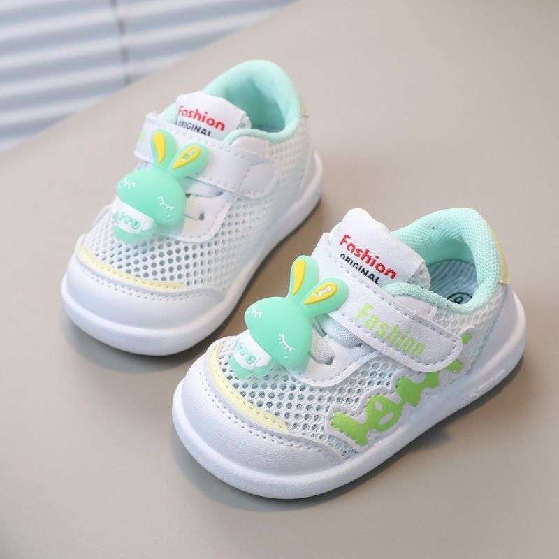 2025 spring and autumn baby shoes summer hollow breathable mesh shoes soft-soled sports board shoes infant toddler boys and girls