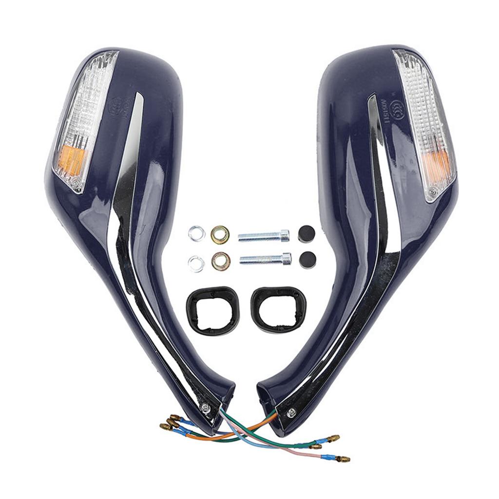 Rearview Mirror Replacement With Turn Signal Light for Motorcycle Electric Bike Modification Side Mirrors with LED Lamp