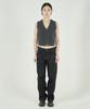Tobaseu Minimal Cashmere Rib Vest (Khaki Brown)