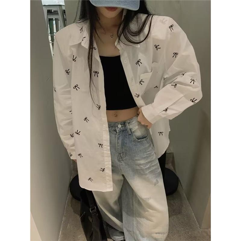 Printed Women's Shirt-fashionable Button Design-loose Casual Shirt