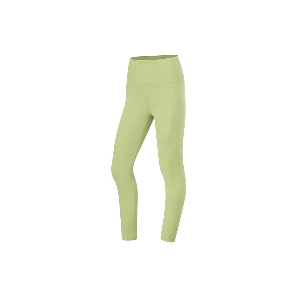 Li-Ning Fitness Series Solid Color Tight Workout Pants Women Bottoms Moss-Green AULT016-3