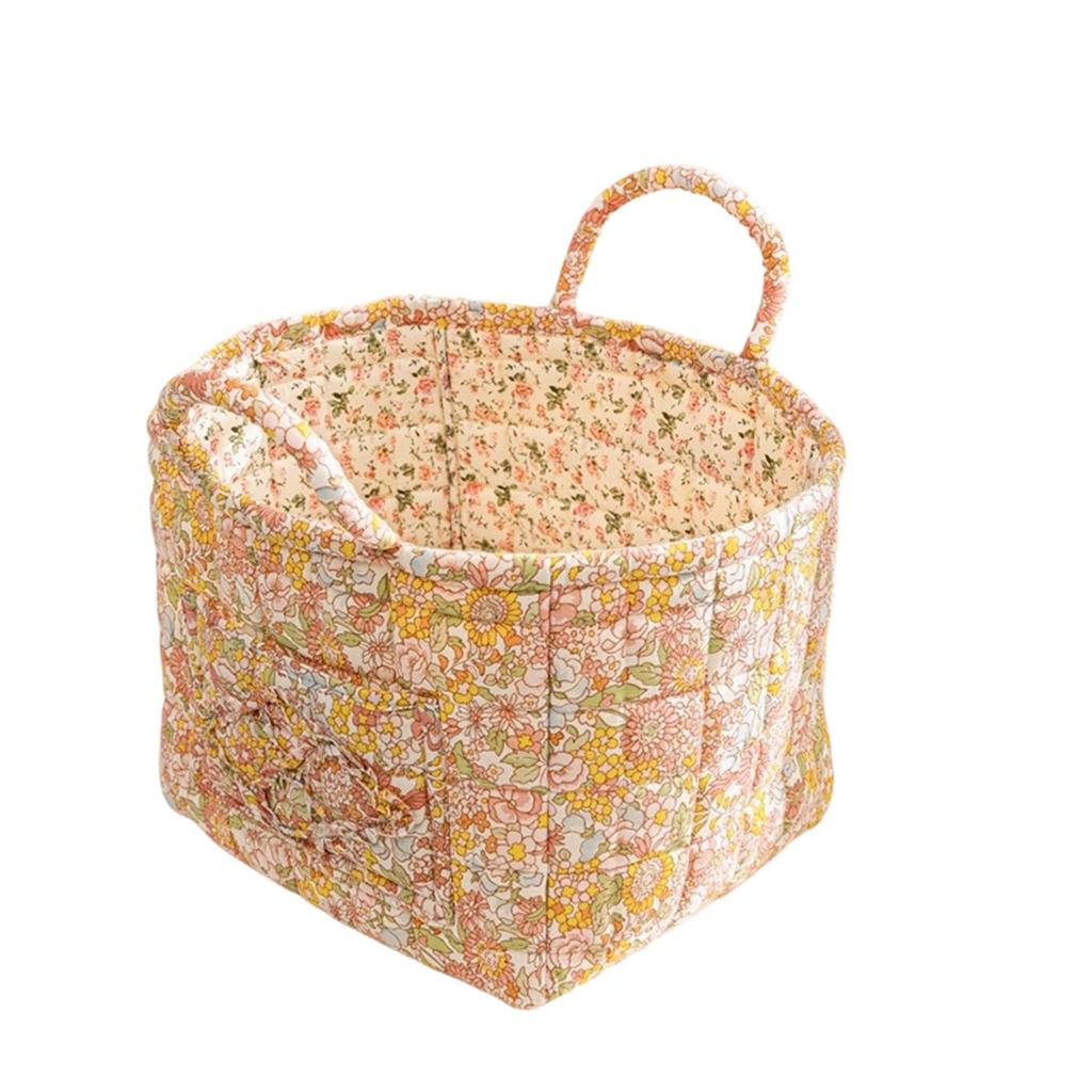 Large Home Fabric Miscellaneous Storage Basket, Korean Style Portable Underwear Organizing Frame Storage Basket