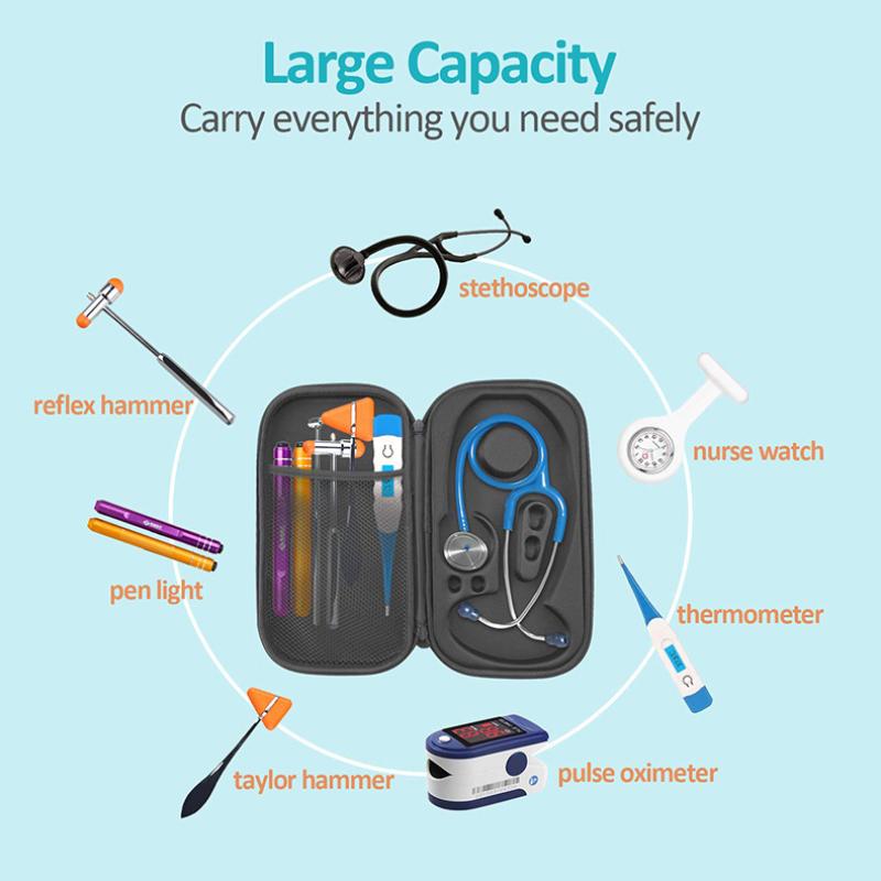 Portable Stethoscope Storage Box EVA Hard Medical Organizer Carry Bag Protective Case For Nurse Home School Travel