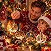 Transparent Christmas Ball Ornament 2D Flat Pattern Clear Sphere Bauble Gift Exchange