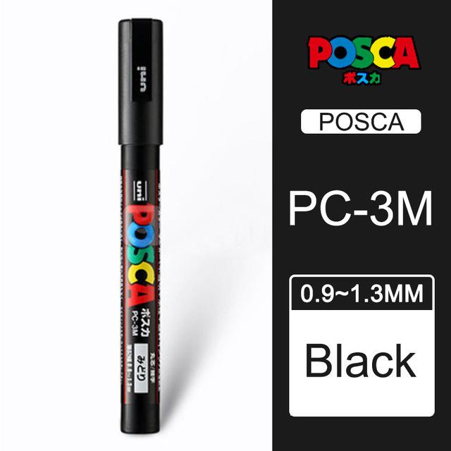 Uni POSCA Marker Farbstift, 39 Farben PC-5M/44 PC-3M/36 PC-1M, Acryl Steinmalerei Zeichnen Graffitti Marker Kunstbedarf