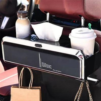 M-Modern-Multi-Functional Car Tissue Box With Hooks For Organizing Travel Essentials