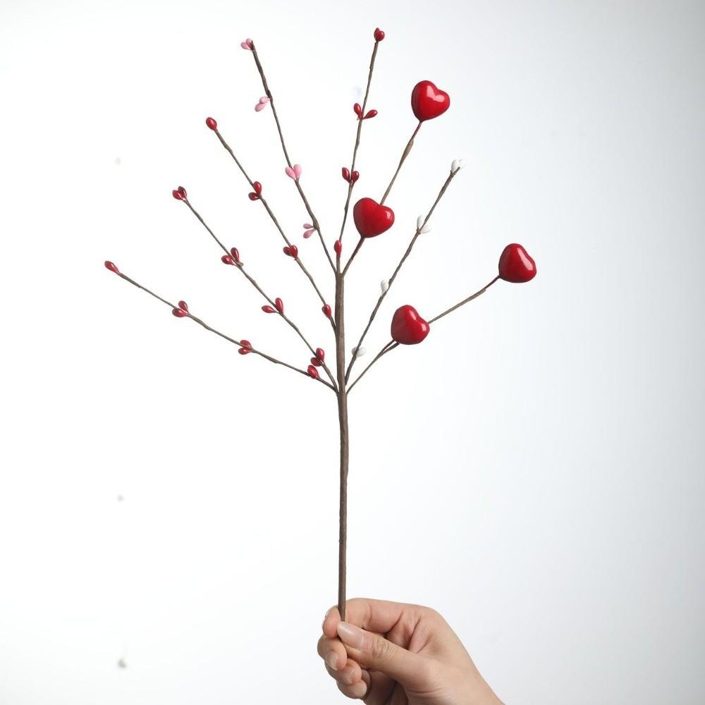 1pc Red and Pink Heart-shaped Flowers DIY Festival Decoration Artificial Flower Bouquet Romantic Long-lasting Creative Bouquet