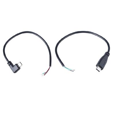 USB C Male To 4Pin Power Extension Cable Type C Open End Pigtail Cord 5V 3A for USB C Equipment LED Light Router Repair