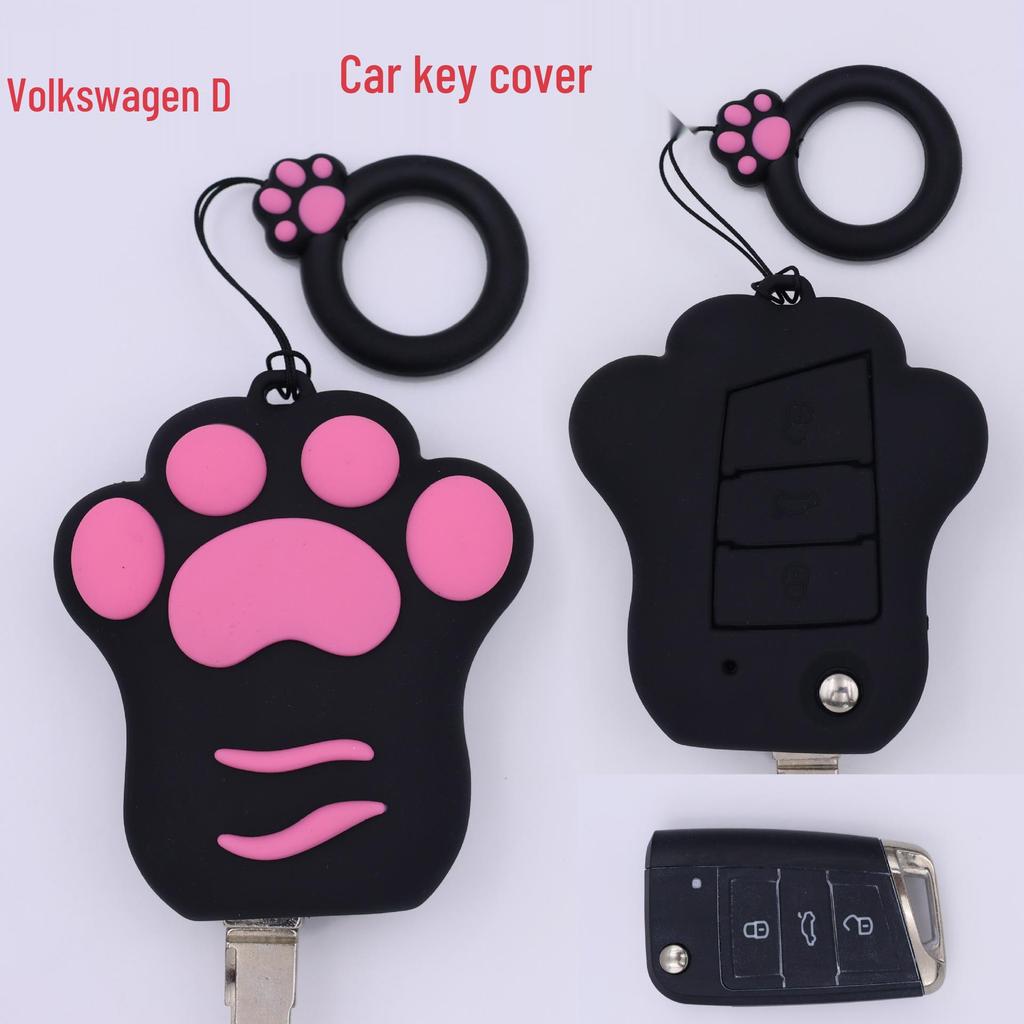 Cat Paw Cartoon Key Cover for Yamaha & Honda Motorcycles