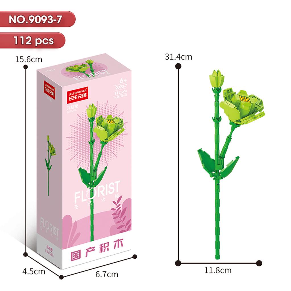 Hot Creative Small Building Block Flower Art Classic Brick Mini Potted Plant Gift For Girls Desk Decoration Simple Assembly Toys