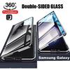 360 Metal Frame Double Sided Glass Snap Lock Case For Samsung Galaxy S26 S25 S24 S23 S22 S21 Ultra Plus Full Lens Protection Phone Cover