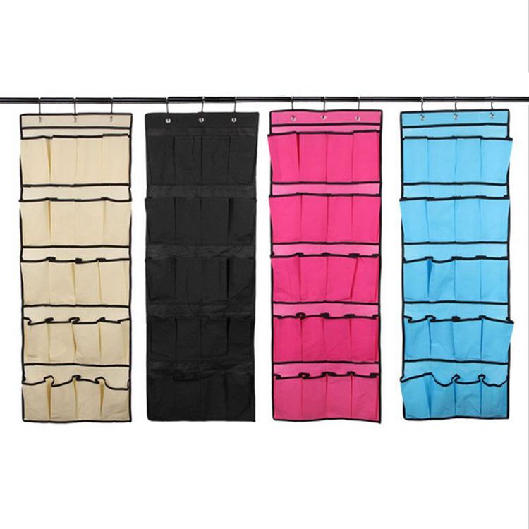 Home Daily Shoes Behind the Door Storage Bag Sundries Wall Hanging Bag Wardrobe Fabric Multi-layer Hanging Storage Bag