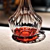 European Crystal Waterfall Wine Decanter: High-End Rapid Pour Straight-Edge Design