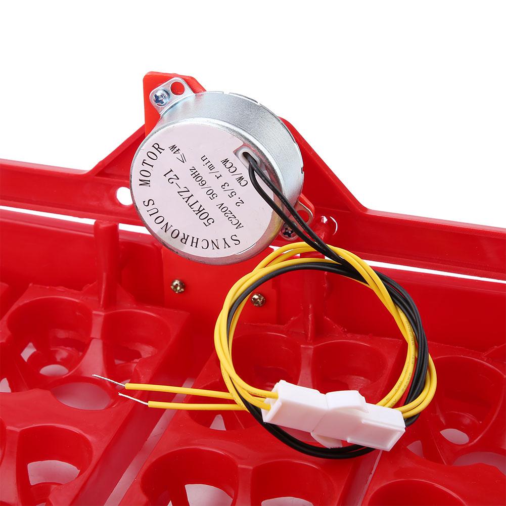 36 Ägg/144 Fågelägg Inkubator Kläckare Automatisk Äggvändningsbricka Verktyg (220V motor)