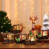 Glowing Santa Claus Train Ornament Night Light for Christmas Display