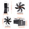 7 Blade Wood Stove Fan Heat Powered heat shield Silent Non-Electric Heat Activated efficient Fireplace Fan Wood Burning Stove