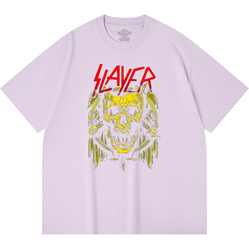 230 Gsm 100% Cotton Heavy Metal T-Shirt  Rock Band Popular Music Print Unisex Heavy Cotton T Shirt