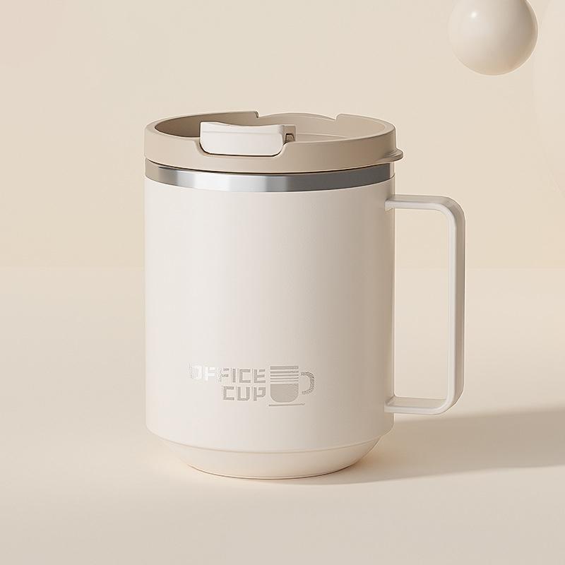 500ml Insulated Coffee Mug 304 Stainless Steel Double Wall Milk Cup WIth Handle Leak-proof Drinking Bottle Drinkware for Student