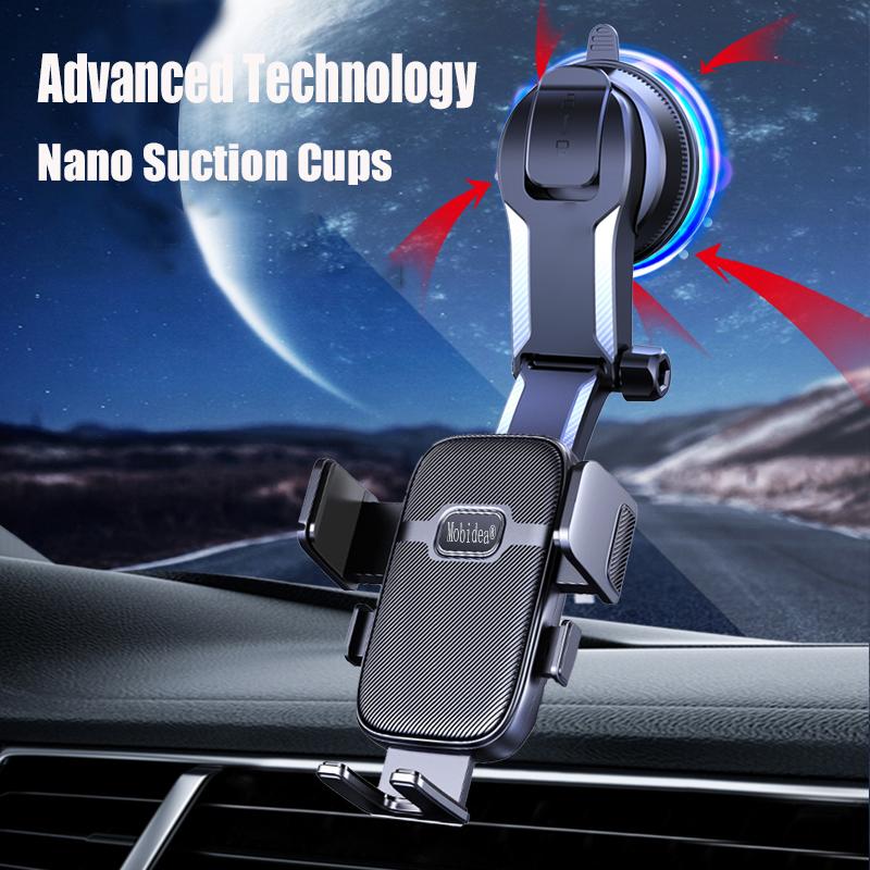 Portable vehicle mounting bracket powerful suction cup base spiral design 360° rotatable universal mounting bracket for vehicle