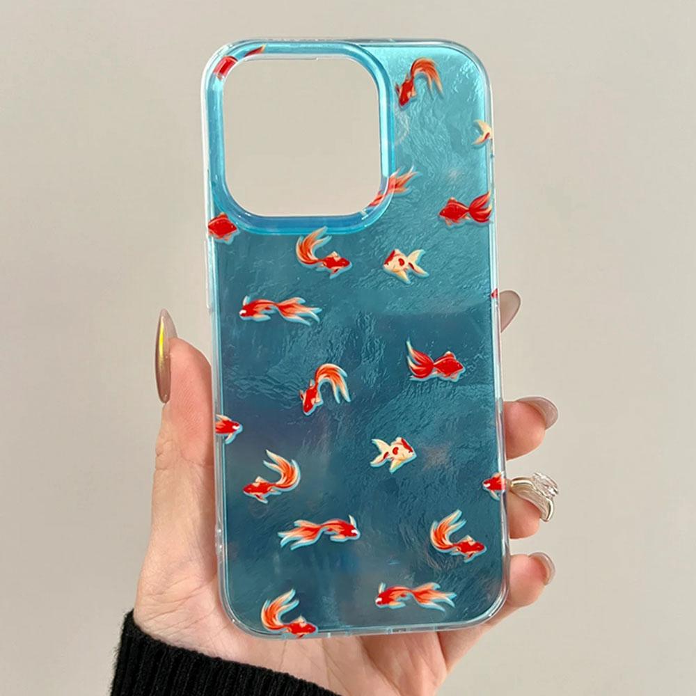 Gradient Vortex Pattern Phone Case For iPhone 17 16 15 14 13 12 Pro Max 7 8 Plus 11 16e X XS XR SE Shockproof Fish Funda Cover
