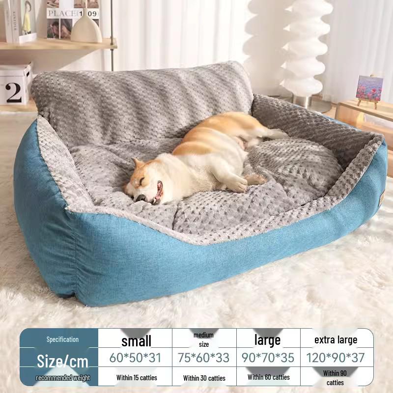 Cama Quente para Cão Golden Retriever - Uso nas Quatro Estações, Grande, Removível, Lavável, Almofada Sofá Tapete