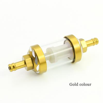 Motorcycle ATV Universal Accessories Fuel Gasoline Oil Filter Aluminum Alloy Glass Locomotive Modification Parts