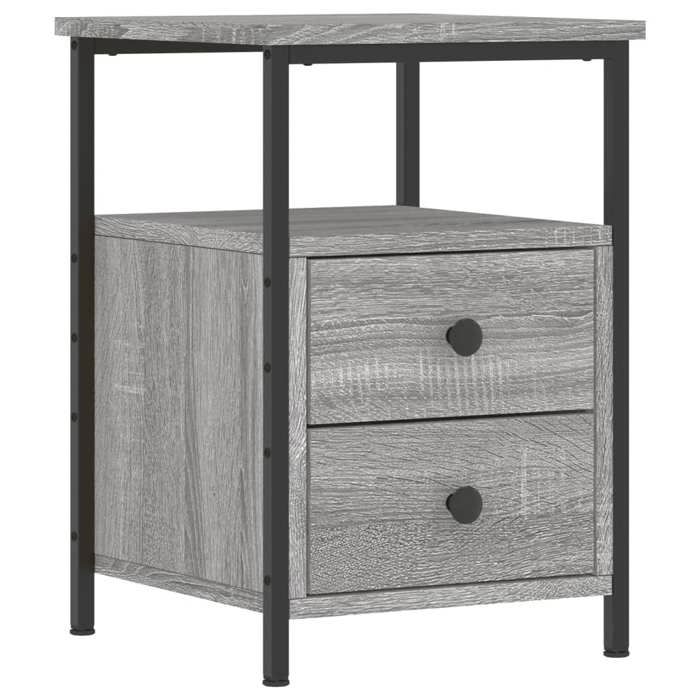 VidaXL Bedside Table Sonoma Grey 34x35.5x50 Cm Engineered Wood 826019