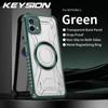 KEYSION Transparent Magnetic Case for Nothing Phone 2 1 Silicone+PC Heavy Duty Shockproof Phone Cover for Nothing Phone 1 2