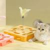 Interactive Puzzle Toy for Cats Puzzle Box with Jingle Balls Spring Feather Wand Cat Enrichment Toy for Indoor Cats Mental Stimulation And Exercise