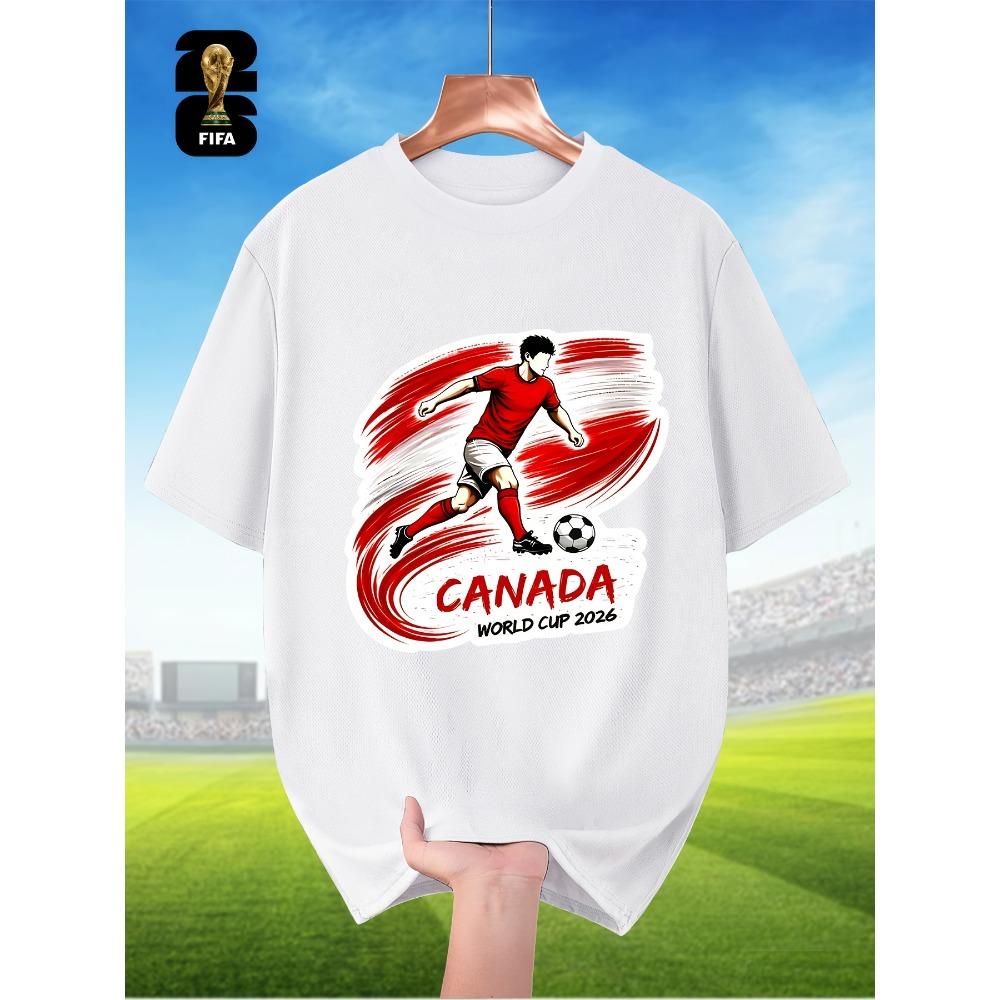 FIFA-Themed Men's Breathable Short-Sleeve T-Shirt for World Cup Gifts, Football Fans Apparel, Birthday Present for Birthdays/Dating/Creative Gifts