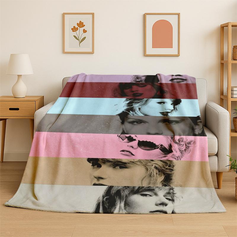 Sänger T-Taylor Singer Musik Flanelldecke Weiche Warme Überwurfdecke für Schlafzimmer Wohnzimmer Bett Reise Camping Picknick Geschenk