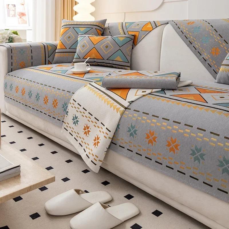 Nordic Chenille Sofa Covers for Living Room Anti-Slip Dustproof Sofa Covers Universal Washable Sofas Towel Furniture Protector
