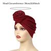 Fashionable Women's Solid Color Hijab Turban Bonnet Flower Decor Ramadan Head Wrap Head Scarf Cap Indian Hat Headwear