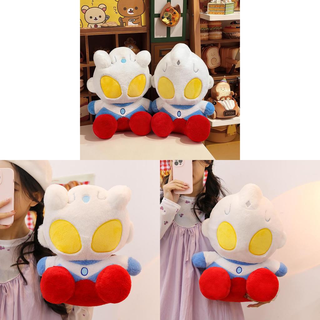 Ultraman Cartoon Plush Pillow With Short Plush Material For Kids And Adults